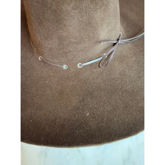 Eric Javits Floppy Brim Felt Hat Whipstitch Detail Dark Brown